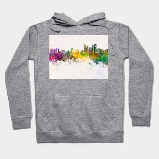 Busan skyline in watercolor background Hoodie